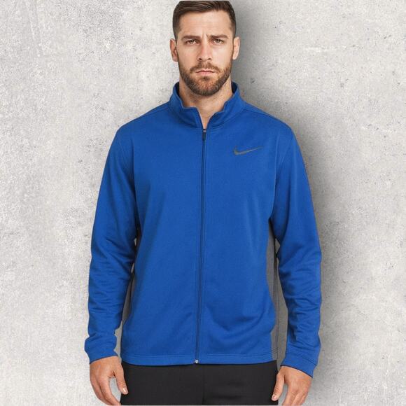 Nike Men’s Full Zip Track Jacket Blue Gray XL Athletic Fit Lightweight Logo - Picture 1 of 10
